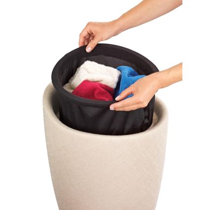 WENKO 22834100 - Kruk CANDY 36x50,5 cm beige/zwart