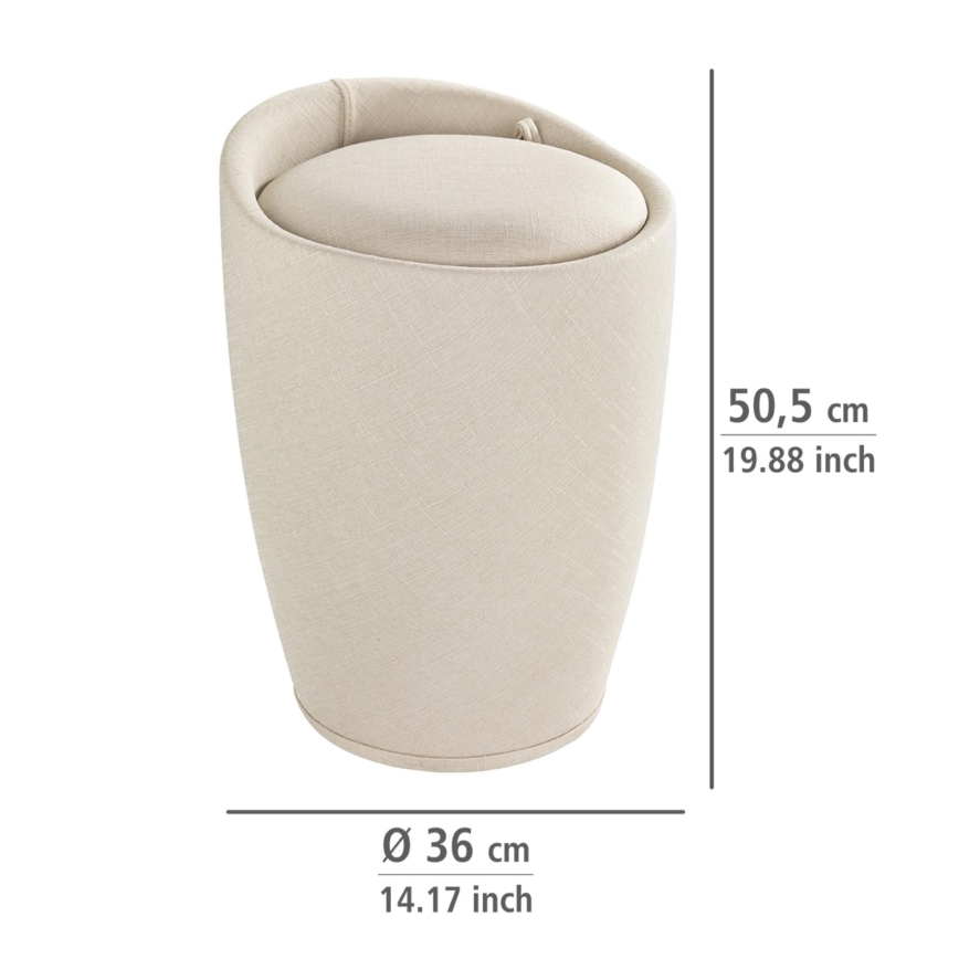 WENKO 22834100 - Tabouret CANDY 36x50,5 cm beige/noir