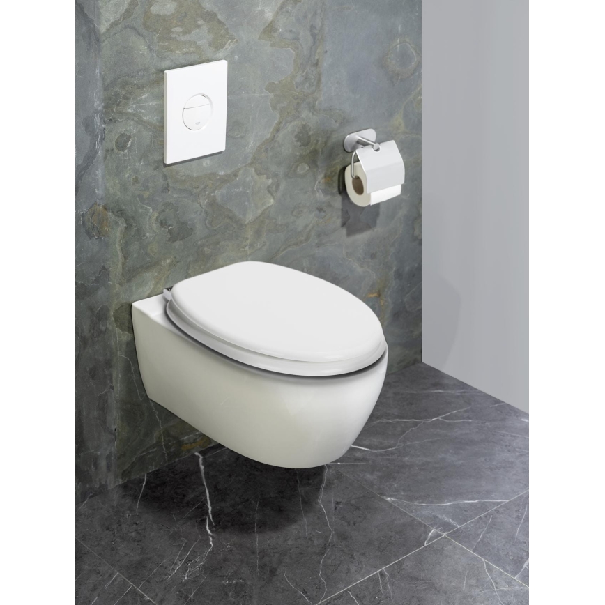 WENKO 22885100-WC-bril URBIO 36x42,5 cm wit/zilver