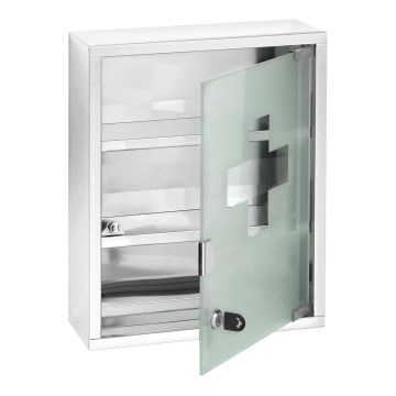 WENKO 22924100 - EHBO-doos 30x40 cm RVS/zilver