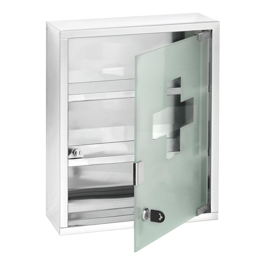 WENKO 22924100 - EHBO-doos 30x40 cm RVS/zilver