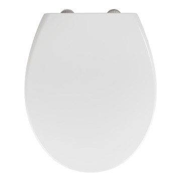 WENKO 22973100-WC WC-bril DELOS 44,5x37,5 cm wit/zilver