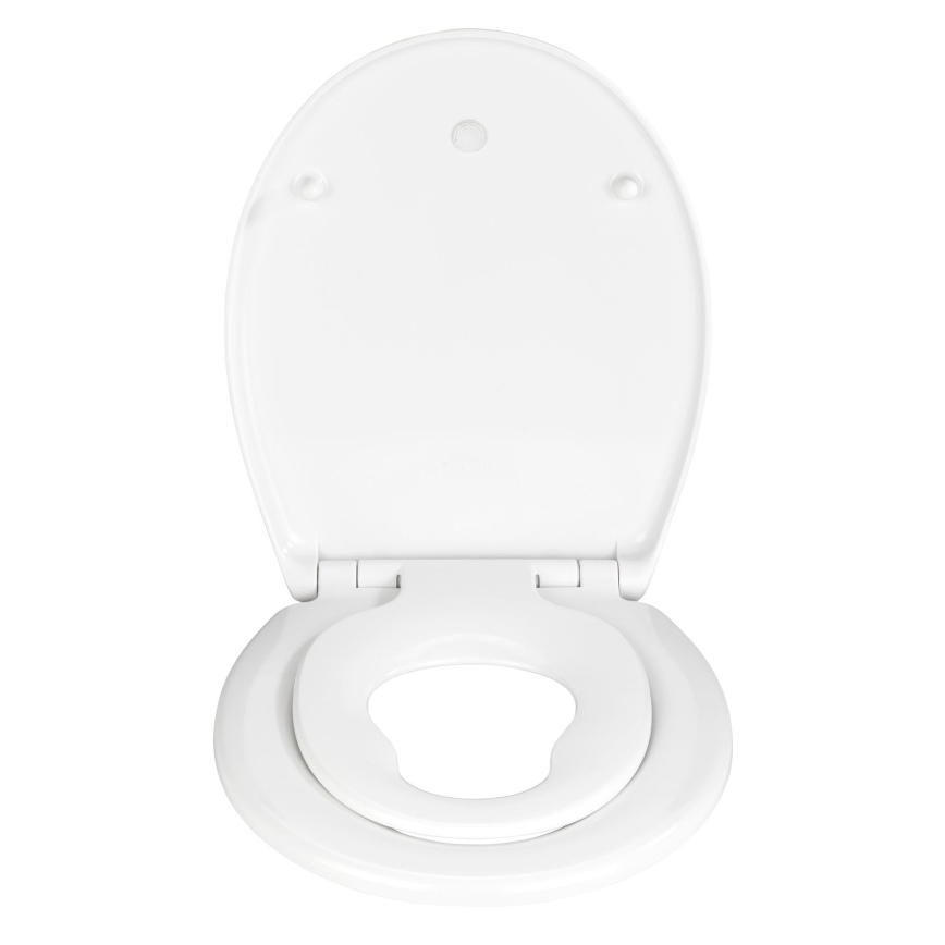 WENKO 22973100-WC WC-bril DELOS 44,5x37,5 cm wit/zilver