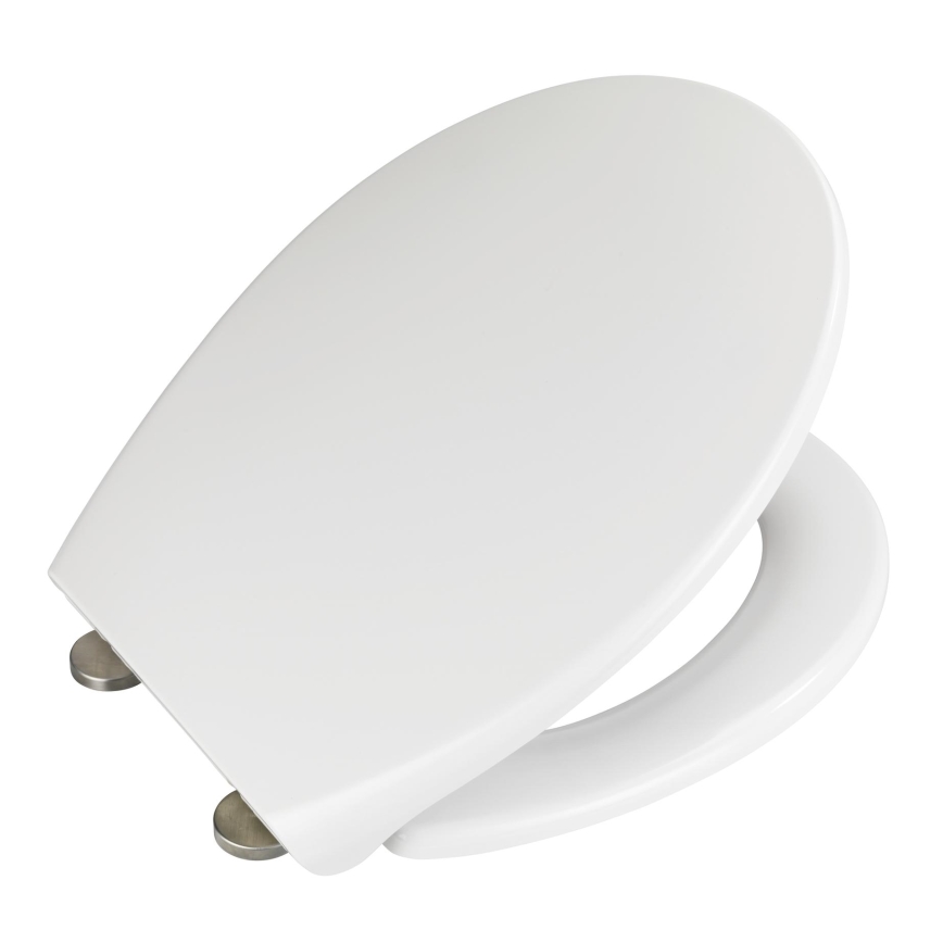 WENKO 22973100-WC WC-bril DELOS 44,5x37,5 cm wit/zilver