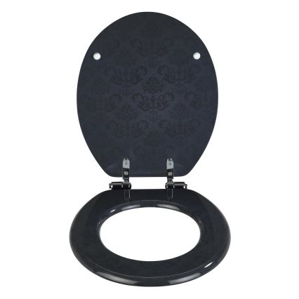 WENKO 22977100-WC-bril BELLEVUE 35,5x42,5 cm antraciet/zilver