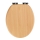 WENKO 22979100-WC Siège WC Hêtre naturel 35,5 x 42,5 cm marron/argenté