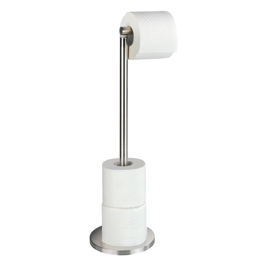 WENKO 22985100 - Toiletrolhouder 21x55 cm roestvrij staal/zilverkleurig