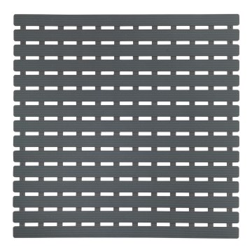 WENKO 23125100-Tapis de douche ARINOS 54x54 cm gris/gris