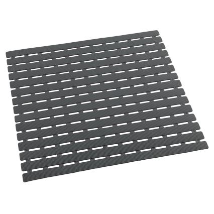 WENKO 23125100-Tapis de douche ARINOS 54x54 cm gris/gris