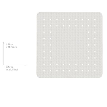 WENKO 23135100-Tapis de douche MIRASOL 54 x 54 cm blanc