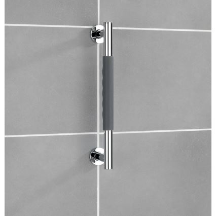 WENKO 23284100-Handgreep SECURA 40,5x9 cm RVS/antraciet/glanzend chroom