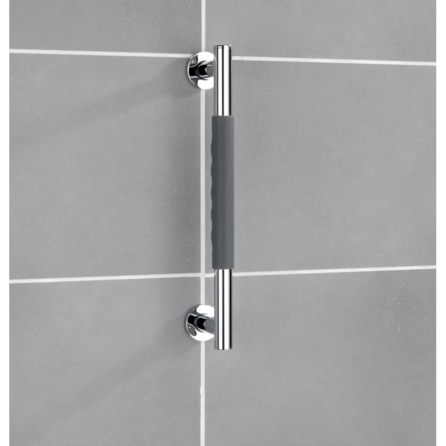 WENKO 23284100 - Poignée SECURA 40,5 x 9 cm acier inoxydable/anthracite/chrome brillant