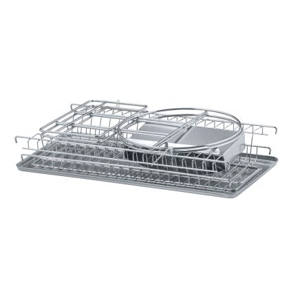 WENKO 2329100 - Afdruiprek DUO 21x33 cm roestvrij staal/zilver