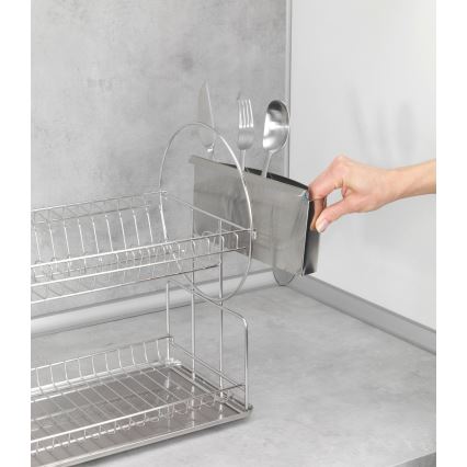 WENKO 2329100 - Afdruiprek DUO 21x33 cm roestvrij staal/zilver