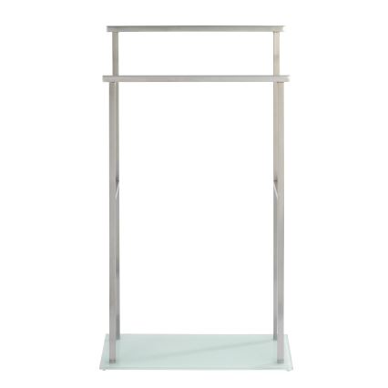 WENKO 23438100 - Porte-serviettes sur pied DEBAR 20 x 83 cm inox/satiné/blanc
