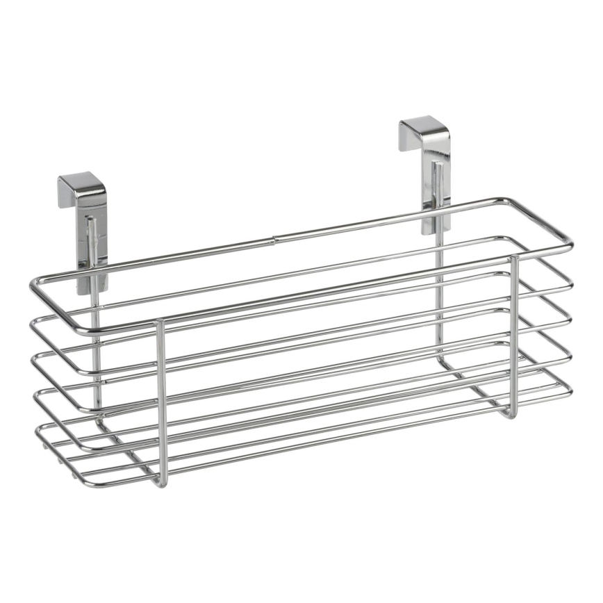 WENKO 2344100 - Mand SLIM 24x11,5 cm glanzend chroom/zwart