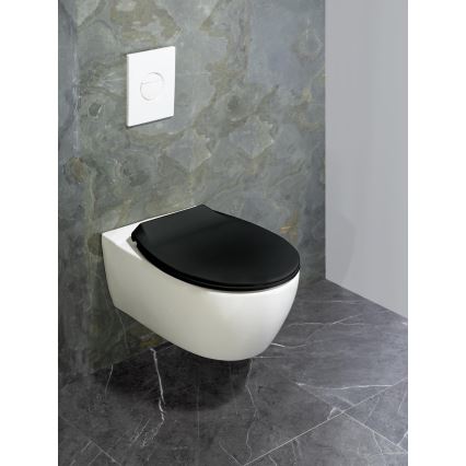 WENKO 23443100 - WC-bril KOS 44x37 cm zwart