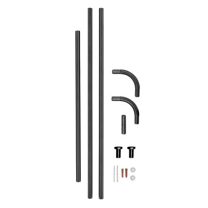 WENKO 23565100 - Barre carrée 2x2 cm noire