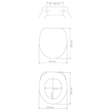 WENKO 23571100-WC wc-bril 300/350 kg wc-zitting 44,5x37 cm multikleurig/zilver