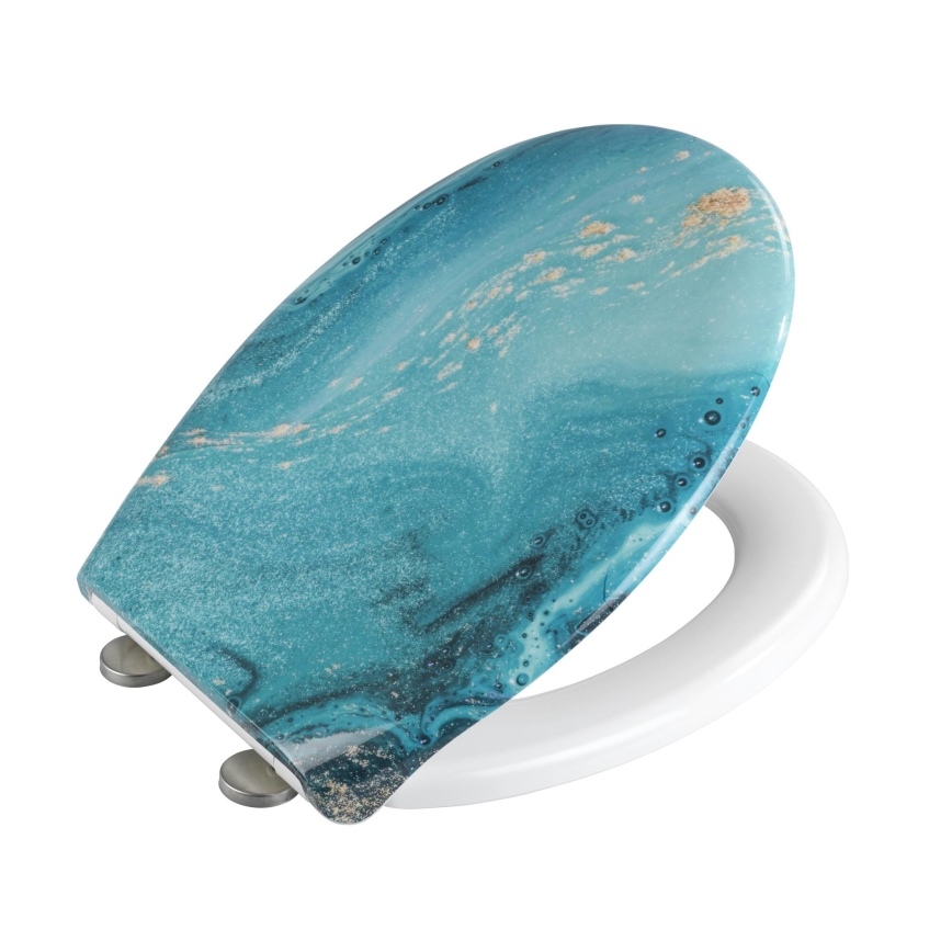 WENKO 23571100-WC wc-bril 300/350 kg wc-zitting 44,5x37 cm multikleurig/zilver