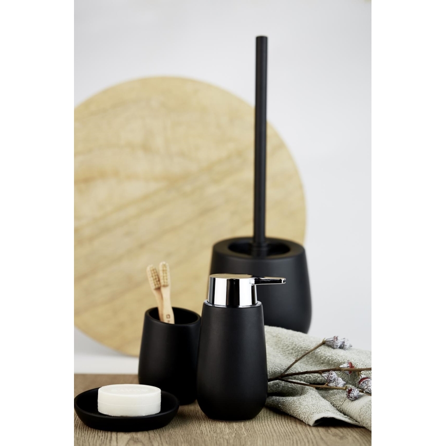 WENKO 23651800 - BADI tandenborstelbeker 8x11 cm zwart