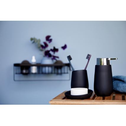 WENKO 23652800 - Distributeur de savon BADI 320 ml noir