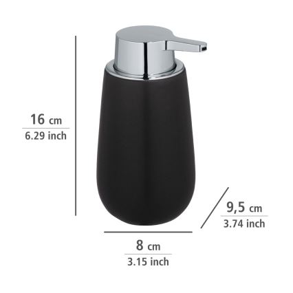 WENKO 23652800 - Zeepdispenser BADI 320 ml zwart