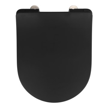 WENKO 23827100-WC WC-bril SEDILO 45,2x36,2 cm zwart/zilver