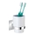 WENKO 23847800-Gobelet pour brosses à dents TURBO-LOC QUADRO ED. 7x9,5 cm chromé brillant/blanc