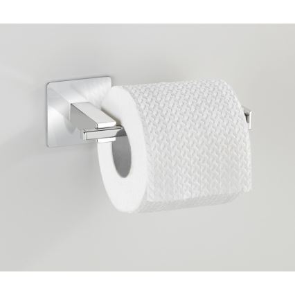 WENKO 23859800 - Distributeur de papier toilette TURBO-LOC QUADRO ED 16,5x6,5 cm en acier inoxydable