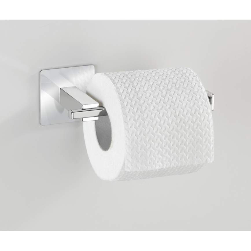 WENKO 23859800 - Distributeur de papier toilette TURBO-LOC QUADRO ED 16,5x6,5 cm en acier inoxydable