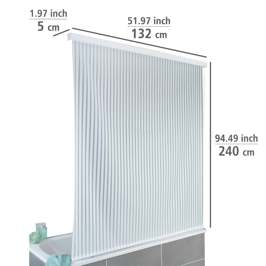 WENKO 23864100 - Douchegordijn 132 x 240 cm, wit