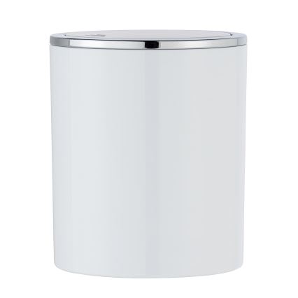 WENKO 23930100 - Corbeille INCA 14 x 16,8 cm blanche/chrome brillant