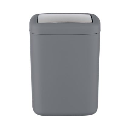 WENKO 23979100 - Afvalemmer BARCELONA 15x20 cm antraciet/glanzend chroom