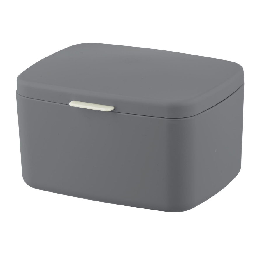 WENKO 23981100 - Box BARCELONA 19,5x16 cm antraciet/glanzend chroom