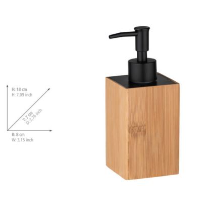 WENKO 23984100 - PADUA zeepdispenser 210 ml bruin/zwart