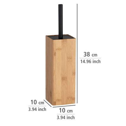 WENKO 23985100 - Brosse WC PADUA 10 x 38 cm marron/noir