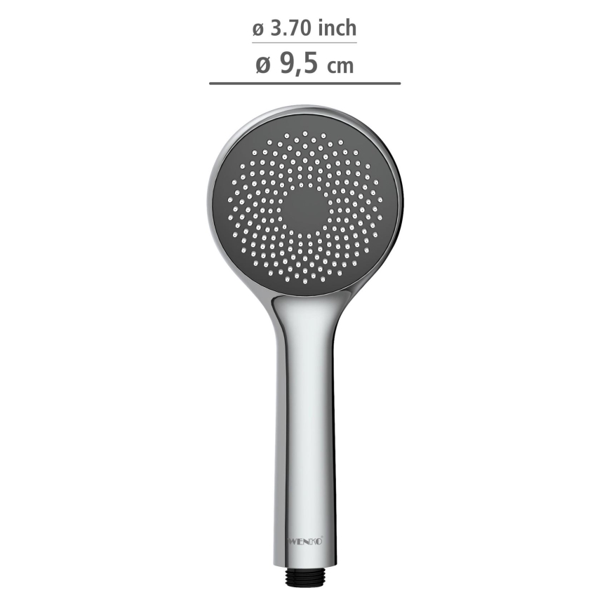 WENKO 23991100 - Douchekop met waterbesparend systeem 9,5x9,5 cm glanzend chroom/grijs