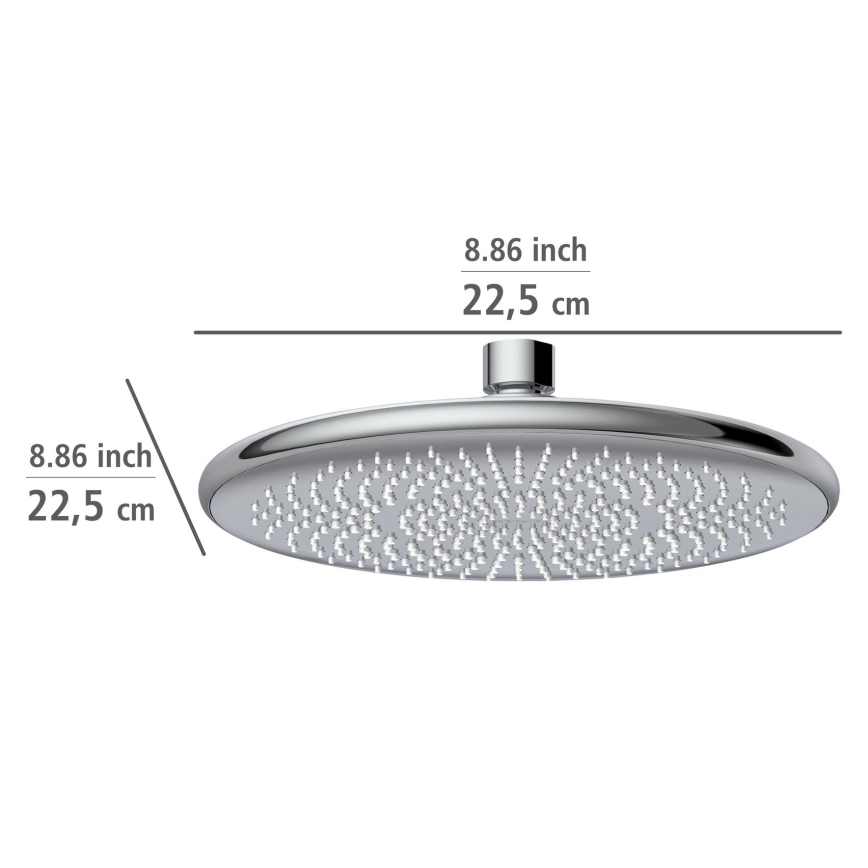 WENKO 23998100 - Douchekop Waterbesparend systeem 22,5x22,5 cm glanzend chroom