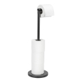 WENKO 24034100 - Toiletrolhouder 21x55 cm zwart/zilver