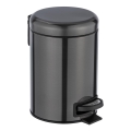 WENKO 24035100 - Prullenbak LEMAN 17x25 cm roestvrij staal/zwart