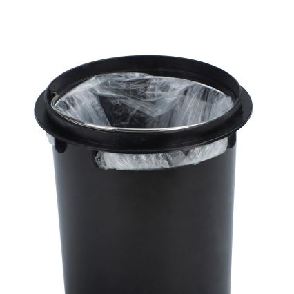 WENKO 24035100 - Prullenbak LEMAN 17x25 cm roestvrij staal/zwart