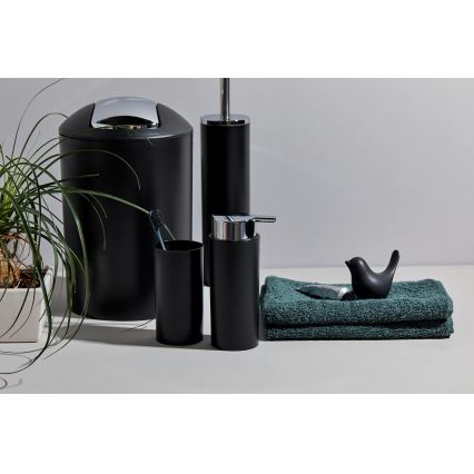 WENKO 24078800 - Set CALVO 6,5x13 cm zwart/glanzend chroom