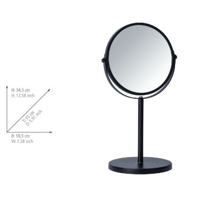 WENKO 24101100 - Miroir ASSISI 18,5x34,5 cm noir