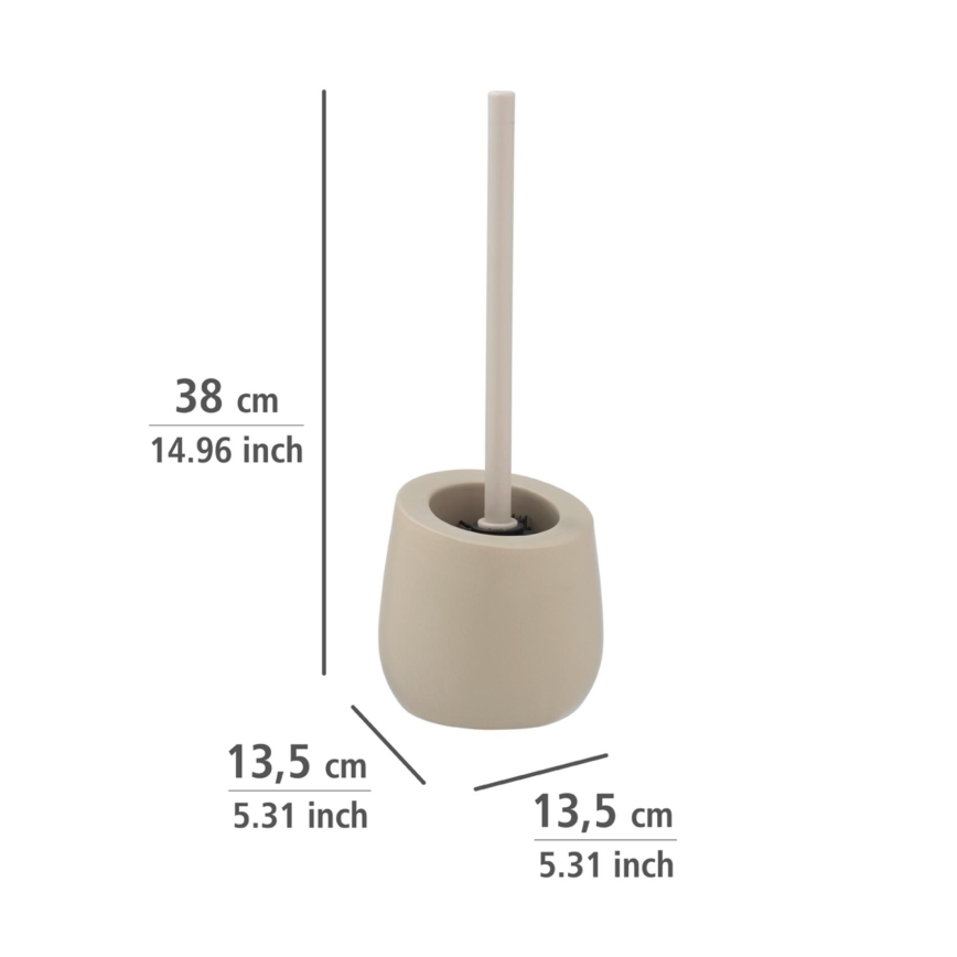 WENKO 24136100 - WC-borstel BADI 13,5x38 cm beige