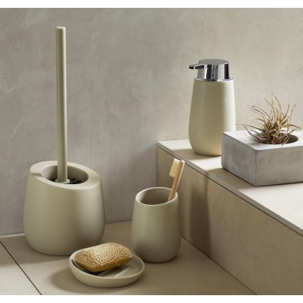 WENKO 24136100 - WC-borstel BADI 13,5x38 cm beige