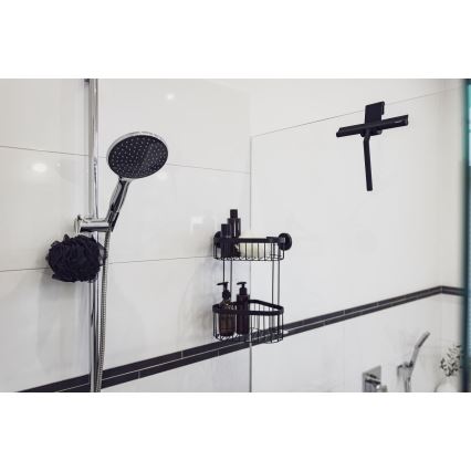 WENKO 24171100 - Douchewisser MOLA 21x24,5 cm roestvrij staal/zwart