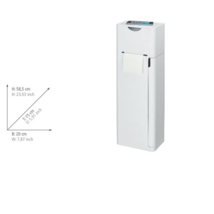 WENKO 24212100 - WC-borstel IMON 20 x 58,5 cm wit