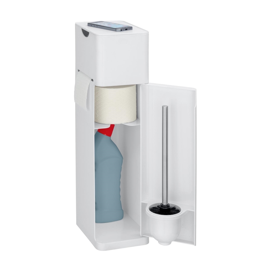 WENKO 24212100 - WC-borstel IMON 20 x 58,5 cm wit