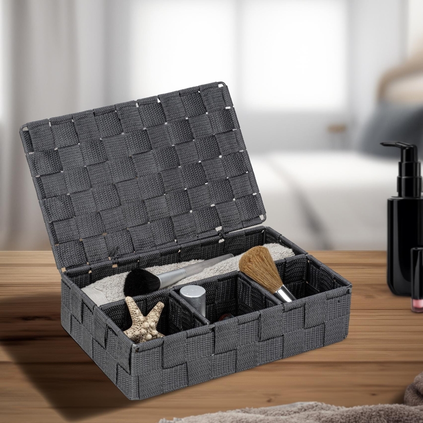 WENKO 24223100 - Panier ADRIA 26 x 17 cm gris/anthracite